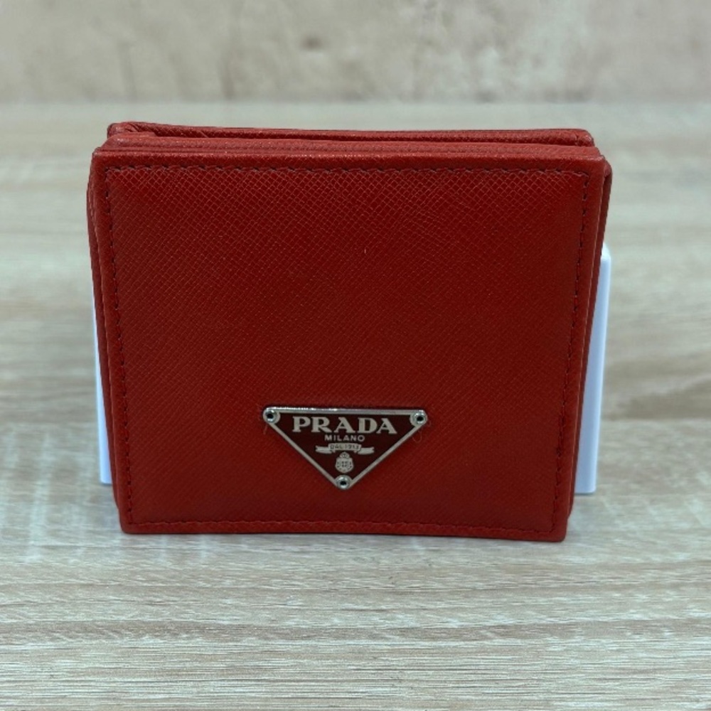 Prada (+COA) Red Saffiano Leather Coin Pouch - Picture 2 of 10